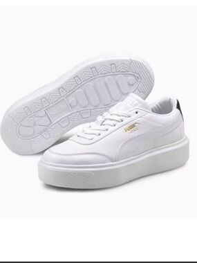 PUMA White Platform Sneakers Size 5.5